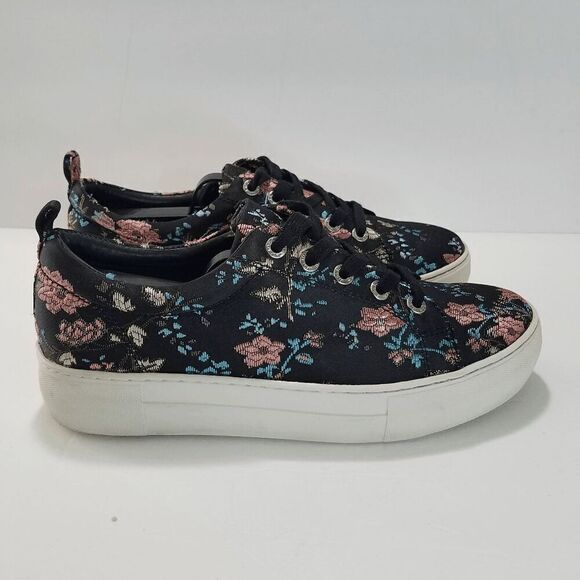 J/SLIDES NYC Black Assure Floral Sneakers by J Slides Size 7 - Picture 6 of 10
